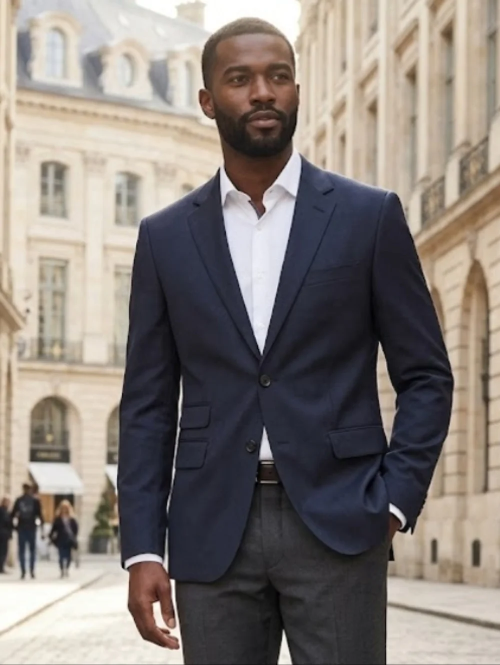 Boss Hugo‎ Boss The Sweet Navy Blue Wool Blazer Size 40R